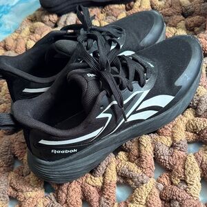 Reebok Men's Black and White Athletic Shoes